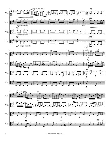 Maple Leaf Rag For Viola Ensemble Or Viola Quartet Page 2