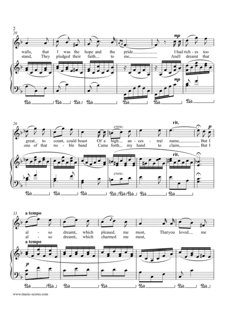 Marble Halls From The Bohemian Girl Voice Fma Piano Page 2