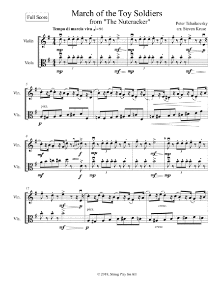 March Of The Toy Soldiers From The Nutcracker For Violin Viola Page 2