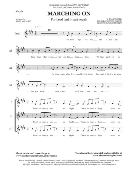 Marching On Vocals Page 2