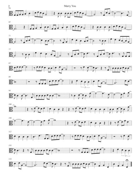 Marry You Easy Key Of C Viola Page 2