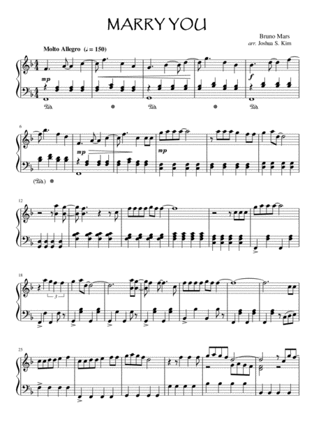 Marry You For Solo Piano Page 2
