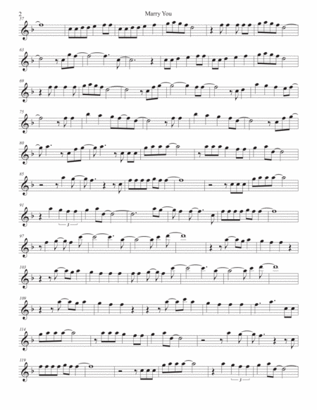 Marry You Original Key Oboe Page 2