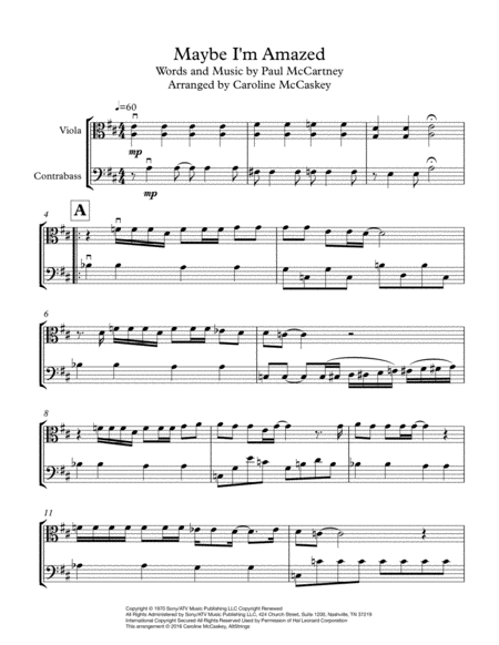 Maybe I M Amazed Viola And Bass Duet Page 2