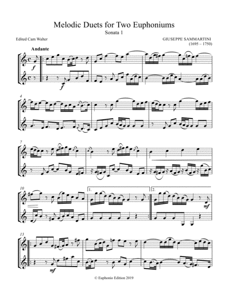 Melodic Duets For Two Euphoniums Treble Clef Bb Page 2