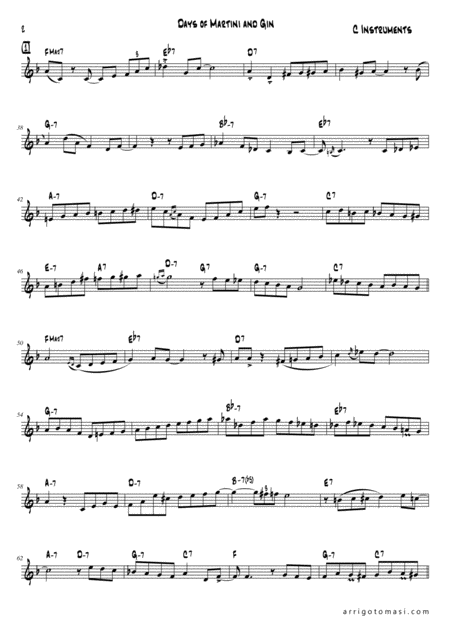 Melodic Jazz Improvisation Series Days Of Martini And Gin C Instruments Page 2