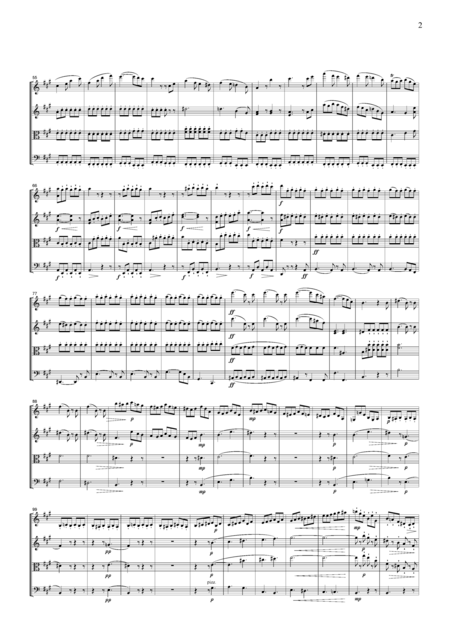 Mendelssohn Symphony No 4 1st Mvt For String Quartet Cm205 Page 2