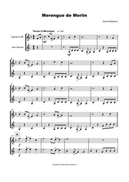 Merengue De Merln For Clarinet And Alto Clarinet Duet Page 2