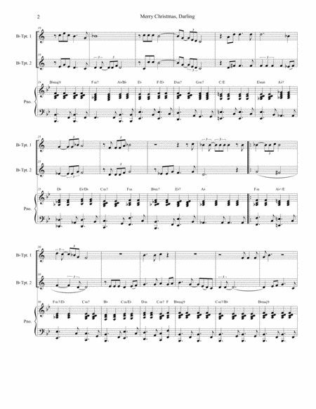 Merry Christmas Darling Duet For Bb Trumpet Page 2