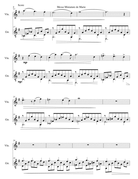 Messe Miniature De Marie For Violin And Guitar Page 2