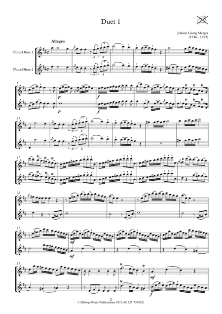 Mezger Six Duets For Two Flutes Op 3 No 1 3 Page 2