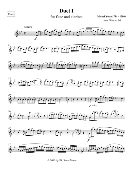 Michel Yost Op5 1 For Flute And Clarinet Page 2