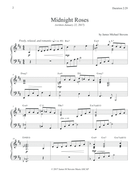 Midnight Roses Romantic Piano Page 2