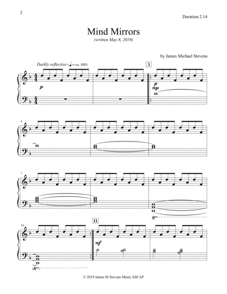 Mind Mirrors Minimalist Piano Page 2