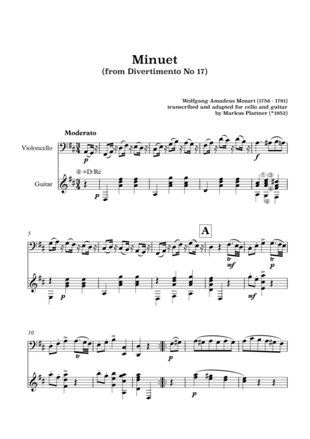 Minuet From Divertimento 17 K 334 Page 2