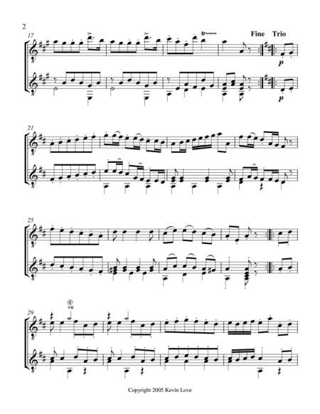 Minuet Guitar Duo Score And Parts Page 2