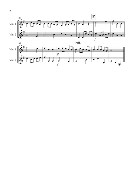 Minuet In G By Bach For Violin Duet Page 2