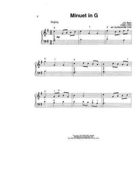 Minuet In G Easy Favorite Piano Solo Page 2