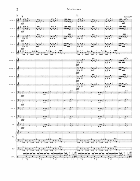 Mischievous Original Jazz Band Composition Page 2