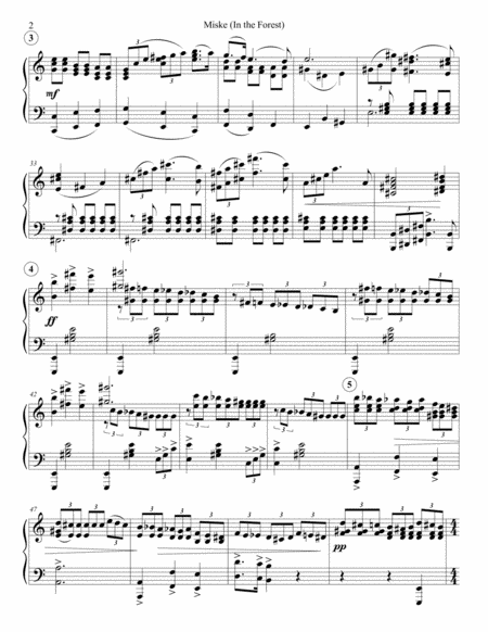 Miske In The Forest For Solo Piano Page 2