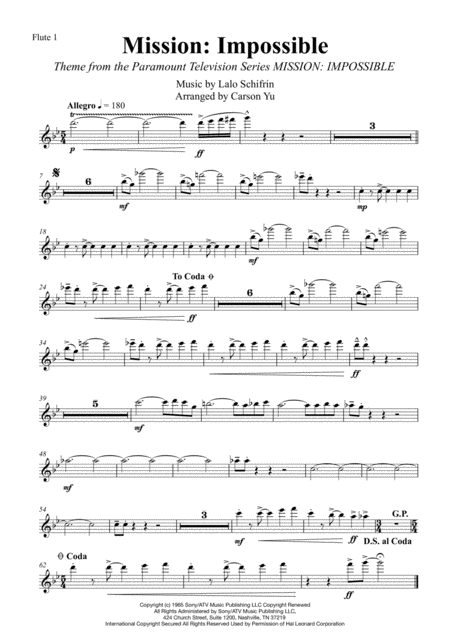 Mission Impossible Theme From The Movie For Flute Choir Page 2