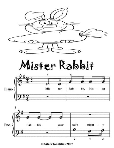 Mister Rabbit Beginner Piano Sheet Music Page 2