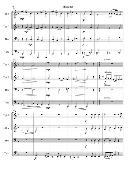Modaliter For Brass Quartet Untransposed Page 2