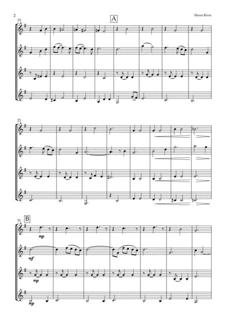 Moon River For Trumpet Quartet Page 2