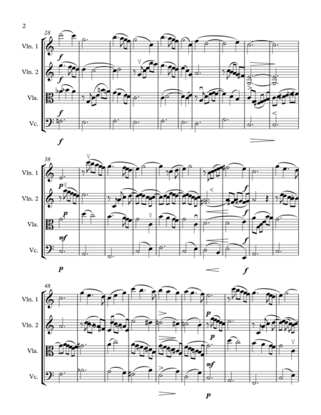 Moon River From Breakfast At Tiffanys For String Quartet Page 2