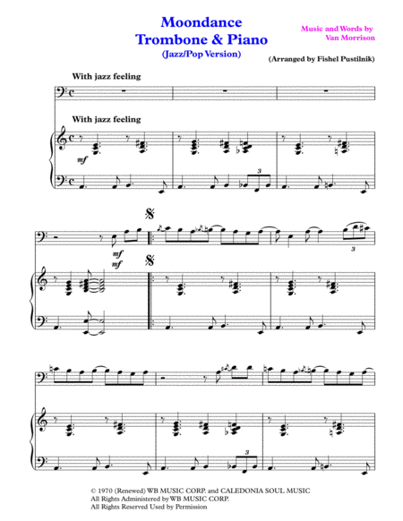 Moondance With Improvisation For Trombone And Piano Video Page 2