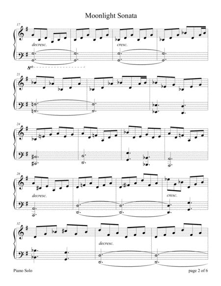 Moonlight Sonata Piano Solo Page 2
