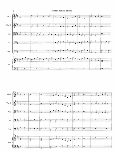 Mozart Sonata Theme Score Page 2