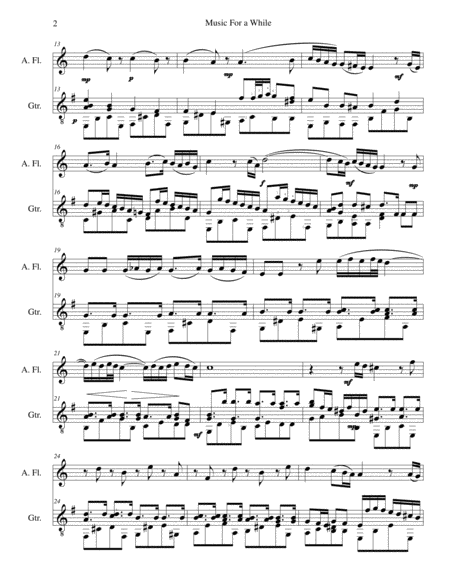 Music For A While For Alto Flute And Guitar Page 2