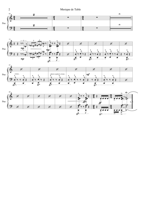 Musique De Table Tafelmusik For Jazz Quartet Wind Band 2nd Movement Set Of Parts Page 2