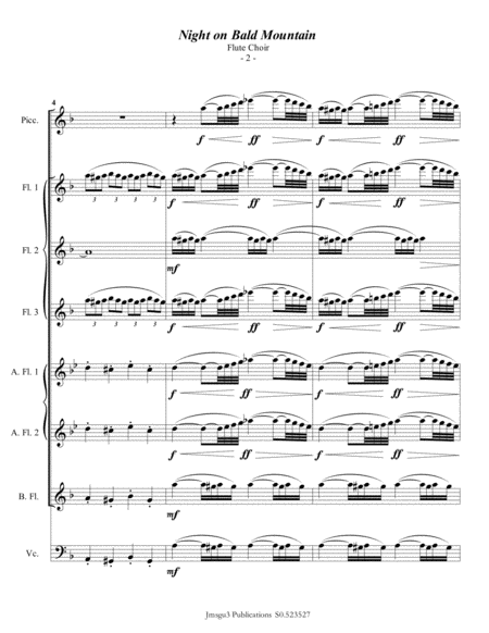 Mussorgsky Night On Bald Mountain For Flute Choir Page 2