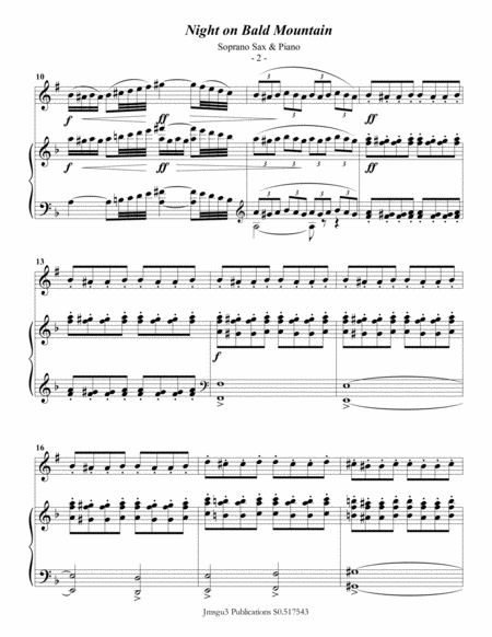 Mussorgsky Night On Bald Mountain For Soprano Sax Piano Page 2