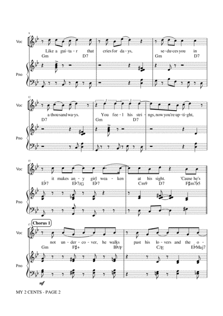 My 2 Cents Caro Emerald Piano Vocal Page 2