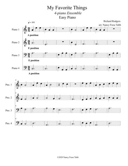 My Favorite Things 4 Piano Ensemble Easy Piano Page 2