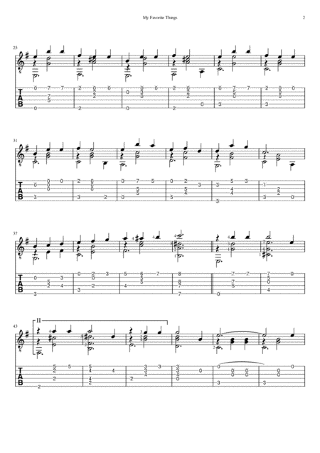 My Favorite Things Standard Notation And Tab Page 2