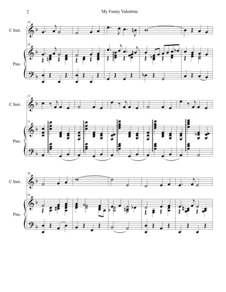 My Funny Valentine For C Instrument Solo Page 2