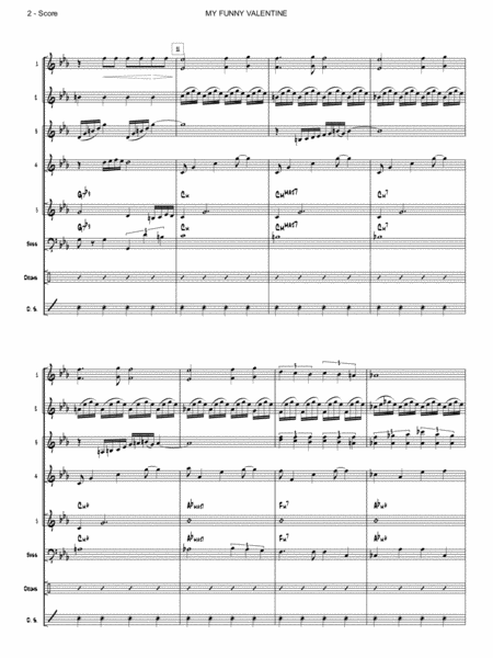 My Funny Valentine Guitar Ensemble With Rhythm Section Page 2