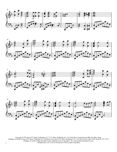 My Heart Will Go On Titanic Theme Piano Solo Page 2