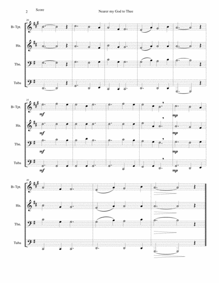 Nearer My God To Thee Bethany For Brass Quartet Page 2