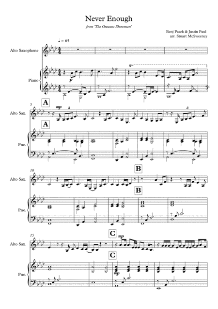 Never Enough Alto Saxophone Solo Page 2