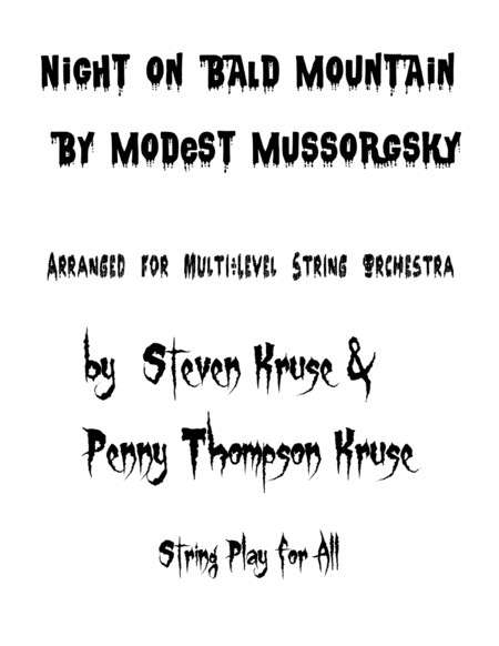 Night On Bald Mountain For Multi Level String Orchestra Page 2