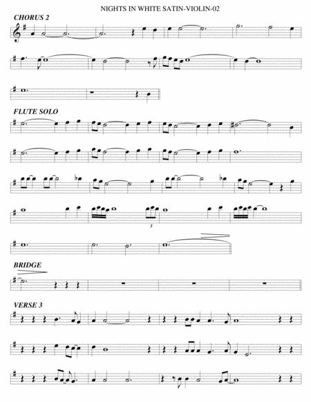 Nights In White Satin Violin Page 2