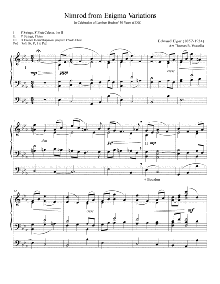 Nimrod From Enigma Variations Organ Solo Page 2