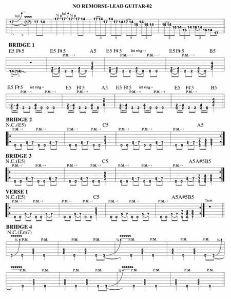 No Remorse Guitar Tab Page 2