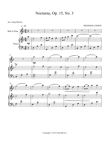 Nocturne Arranged For Piano And Native American Flute Page 2