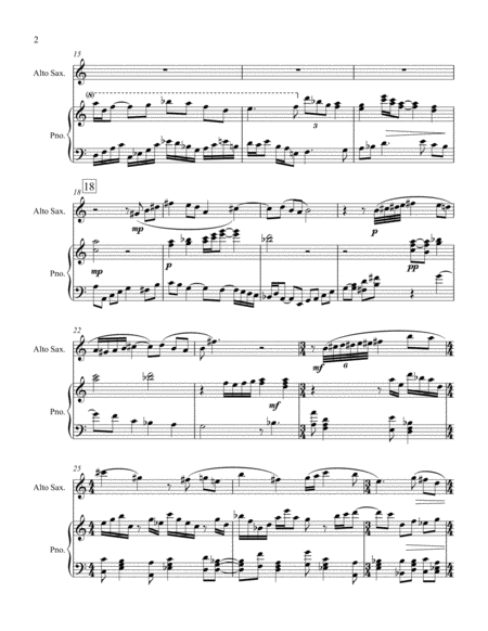 Nocturne For Alto Saxophone And Piano Page 2